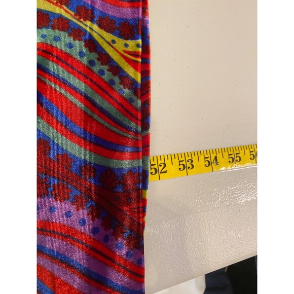 Expressions Vibrant Multicolor Long Sleeve Dress Groovy Abstract Swirl XL - Picture 6 of 10